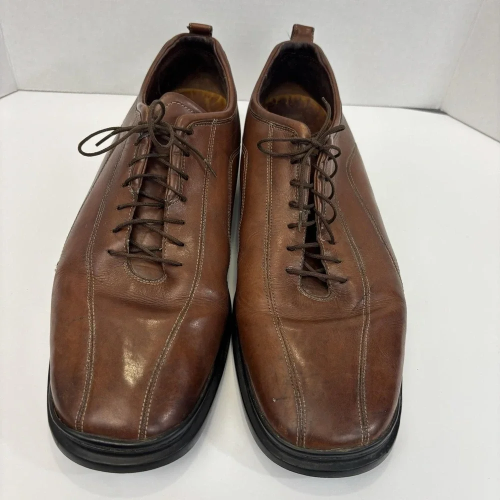 Cole Haan Air Leather Derby Dress Shoes Mens 15 Brown Formal Lace Up Preppy
